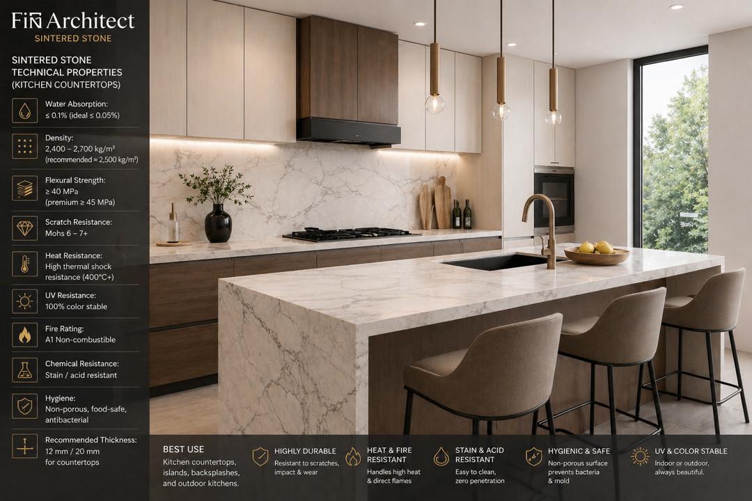 Luxury Kitchen Island in Calacatta Gold Marble